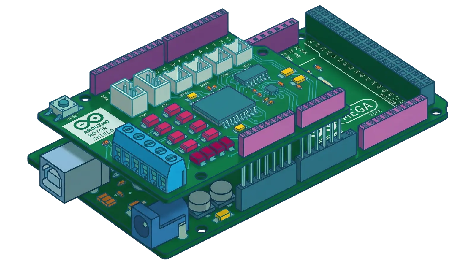 A DCC-EX EX-CommandStation board