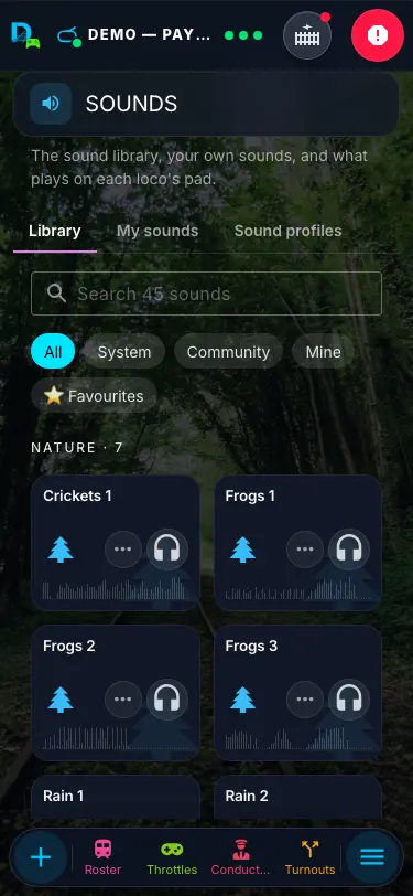 The Library tab on a phone