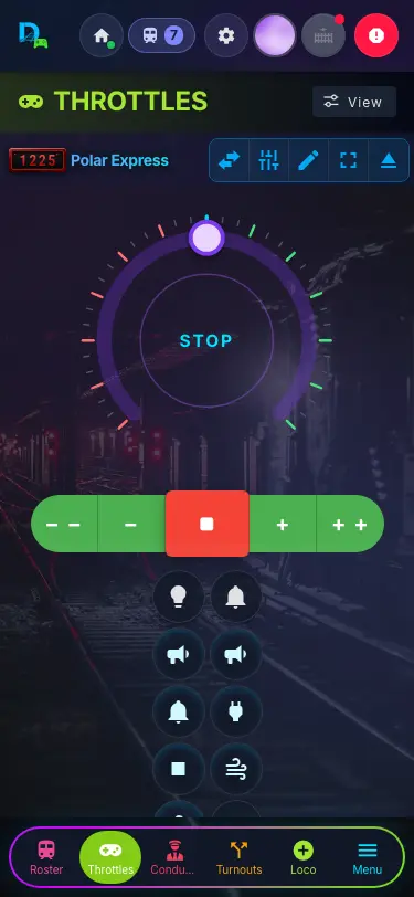 The Dial throttle in DEJA Throttle