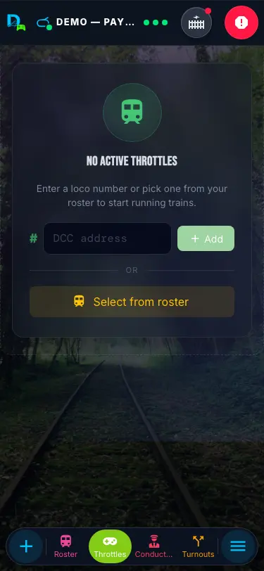 DEJA Throttle cab on a phone, driving UP 1011